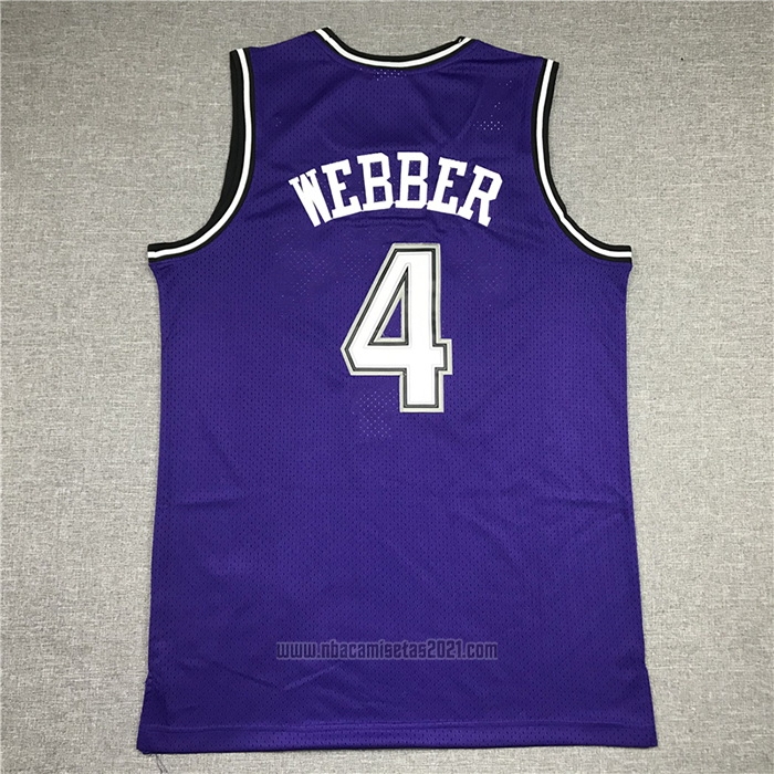 Camiseta Sacramento Kings Chris Webber #4 Mitchell & Ness 1998-99 Negro